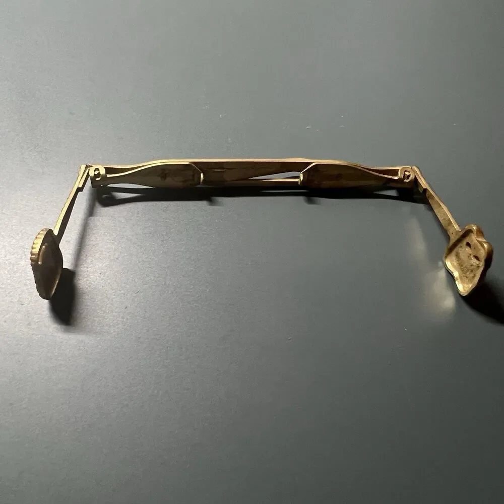 Vintage  MCM Theater Masks Comedy Tragedy Anson  Small Gold Tone Tie Bar Clip
